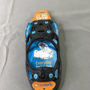 New! DueNorth Snow Ice Grips Anti Slip  Womens 10+ Mens 8 -14 Black L - XL